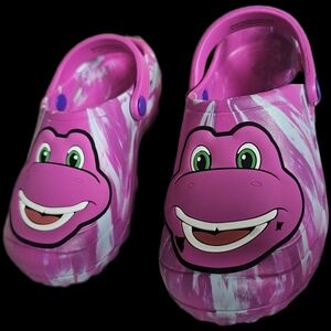 Vibrant Barney Kids Clogs